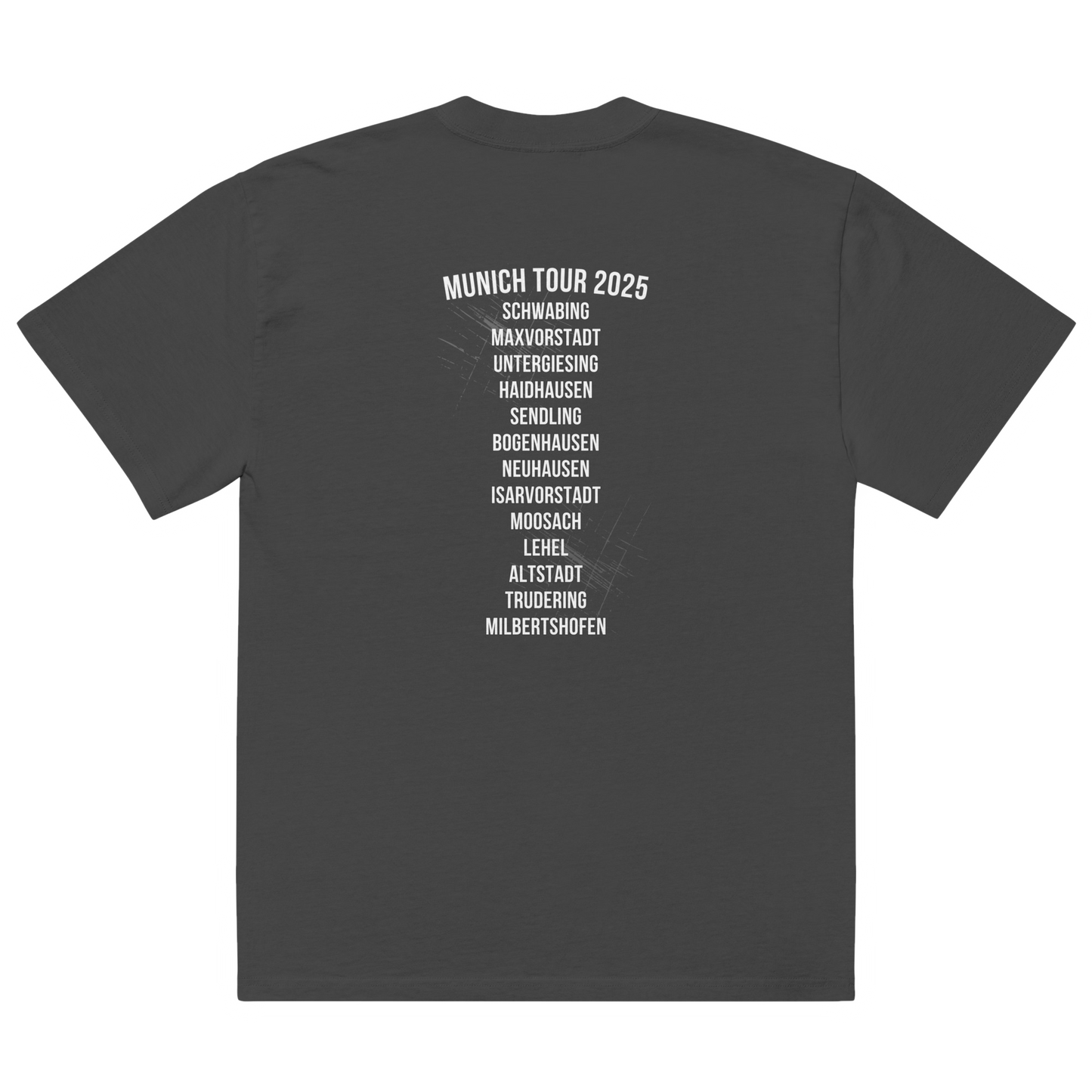 Munich Tour 2025 Tee – Oversized Streetwear im verwaschenen Bandtour-Look