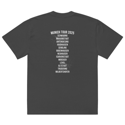 Munich Tour 2025 Tee – Oversized Streetwear im verwaschenen Bandtour-Look